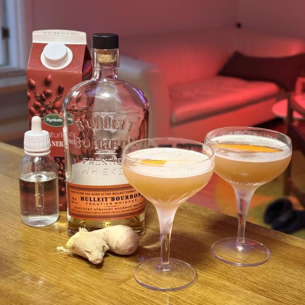 This Ginger-Cranberry Whiskey Sour